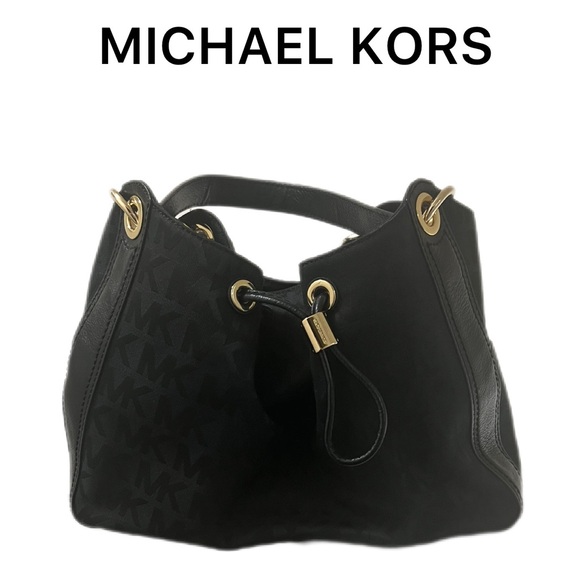 Michael Kors Black Logo Shoulder Bag - Picture 1 of 14